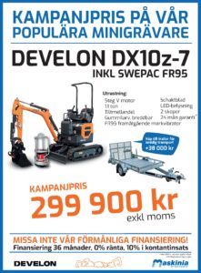 DEVELON DX10-7 PAKETPRIS 2025+FR95